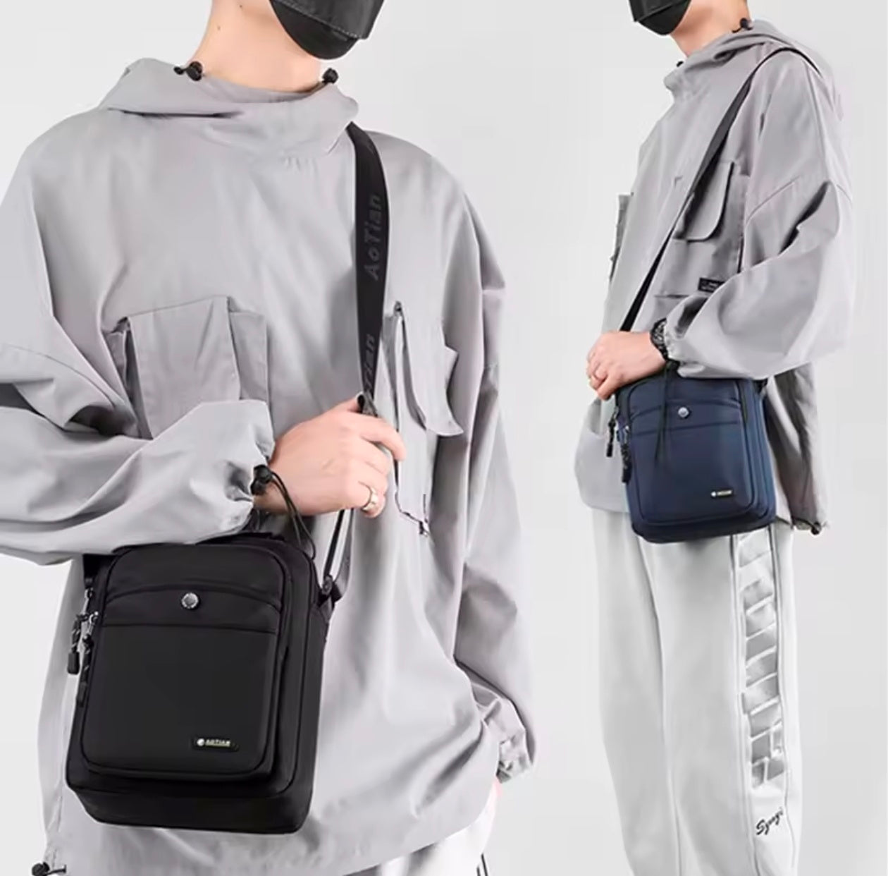 Men's Shoulder Bag Small Messenger Bag Nylon Business bag